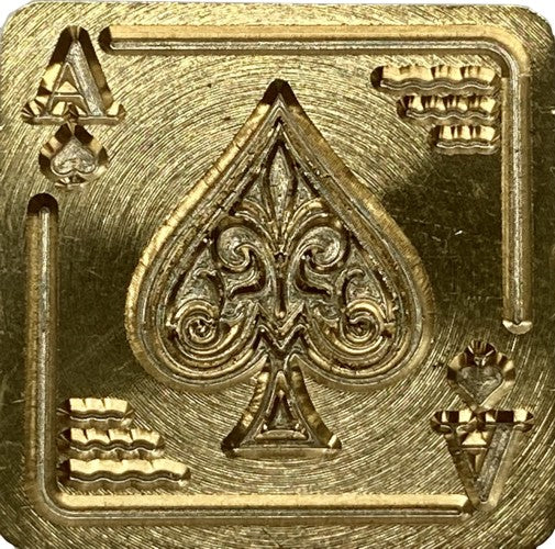 Ace of Spades Wax Seal Stamp Head, 1" Square