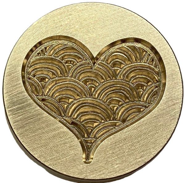 Art Deco Heart wax seal stamp