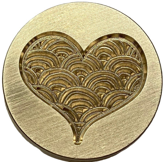 Art Deco Heart wax seal stamp