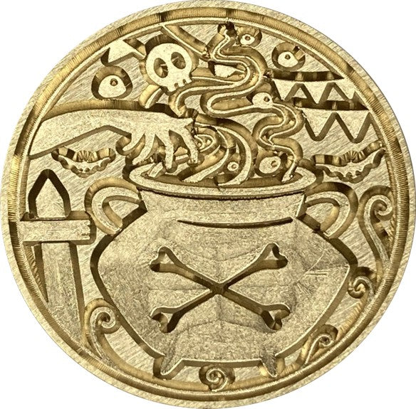 Bubbling Cauldron Wax Seal Stamp head, Fun for Halloween!