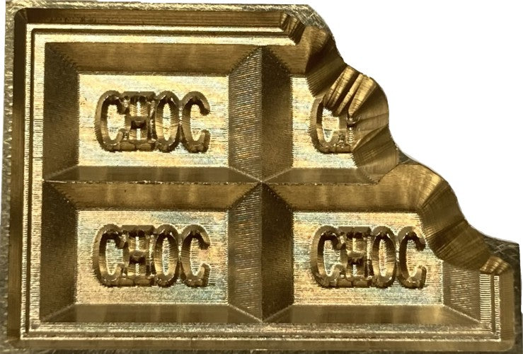 3D Chocolate Bar with Bite Missing - rectangular Wax Seal Stamp head