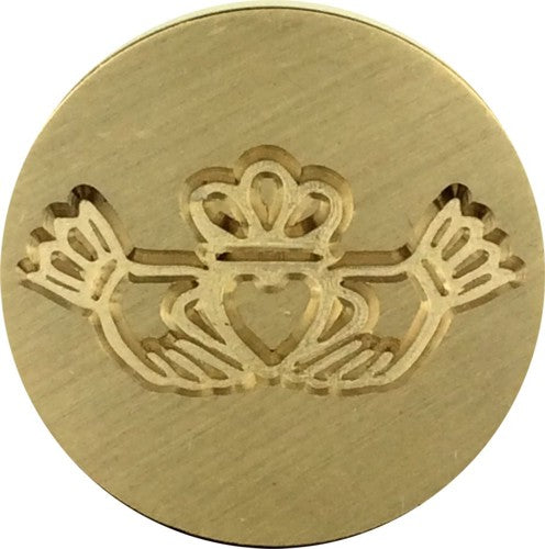Simple Irish Claddagh Wax Seal Stamp Head, 7/8" diameter (slightly imperfect)