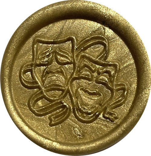 Comedy and Tragedy Masks Wax Seal Stamp Head