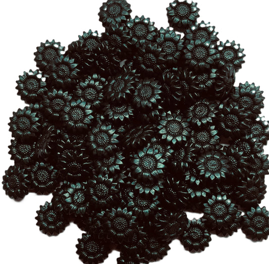 Dark Turquoise sunflower-shape Sealing Wax Beads for Envelopes & Invitations, 3 ounces (approx. 325 beads)