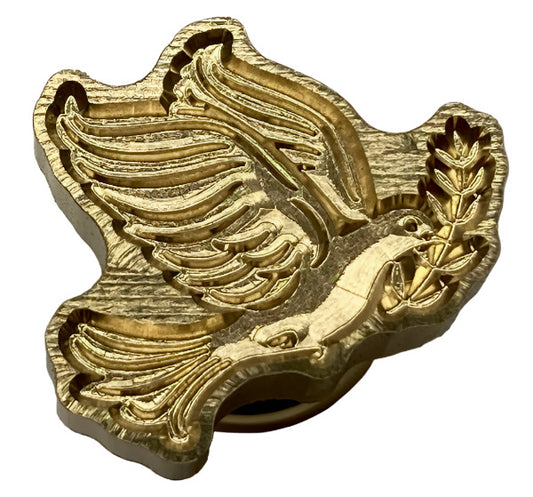 Dove with ollive branch wax seal stamp