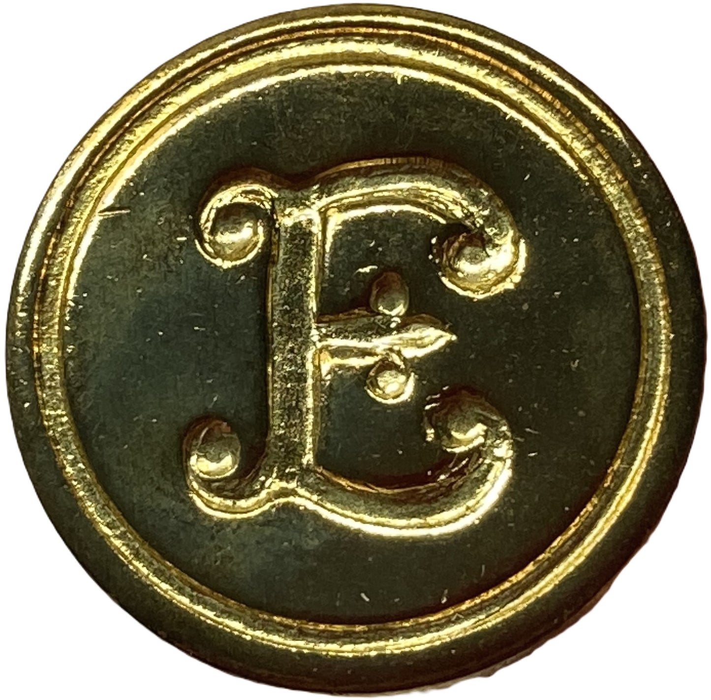 Initial Wax Seal Stamp (3/4" round brass seal & handle, may be imperfect)