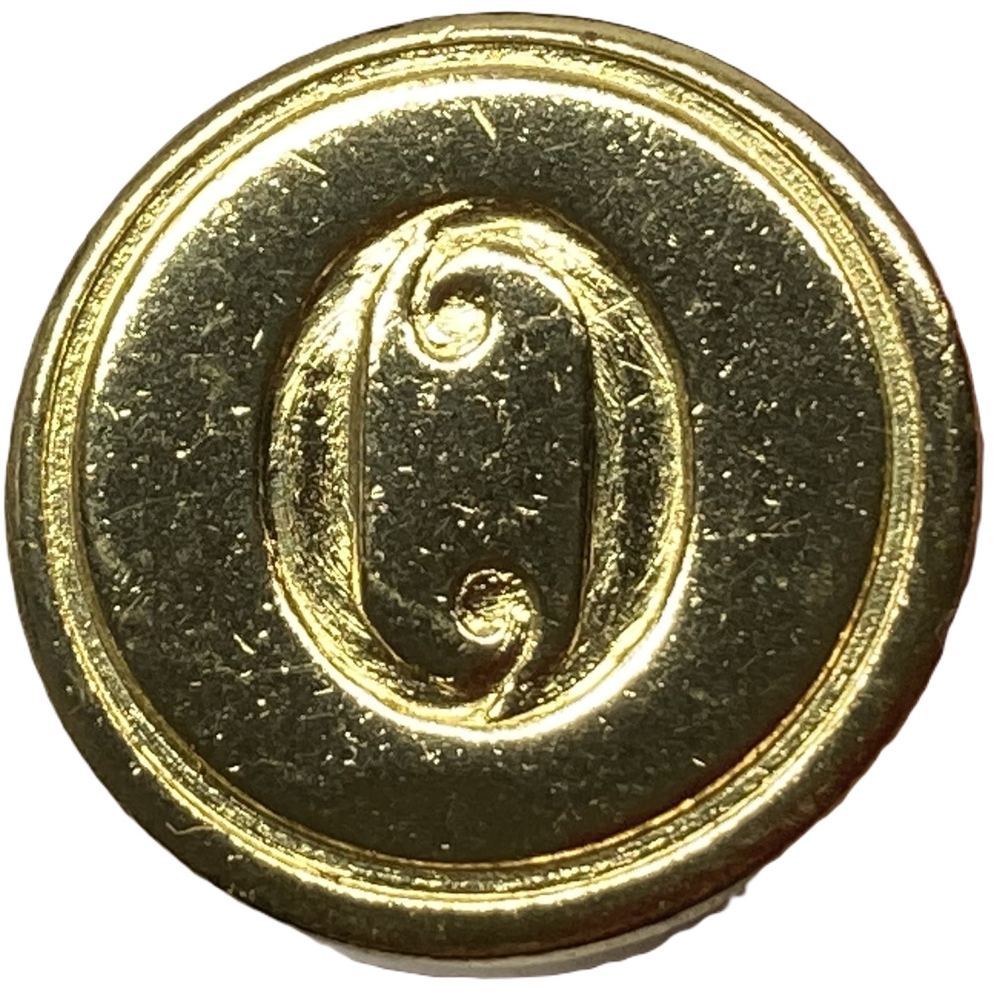 Initial Wax Seal Stamp (3/4" round brass seal & handle, may be imperfect)