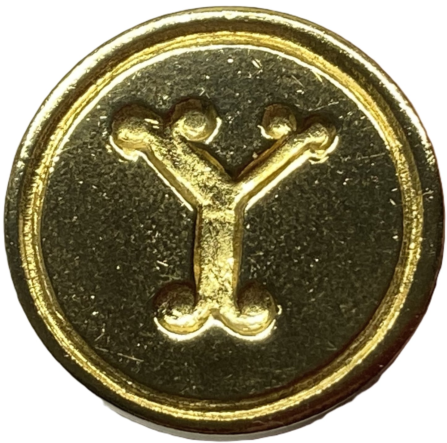 Initial Wax Seal Stamp (3/4" round brass seal & handle, may be imperfect)