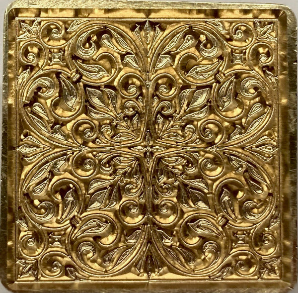 Square Intricate Flourish in Frame - 1" Wax Seal Stamp head