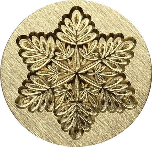 Frosty Snowflake Wax Seal Stamp head