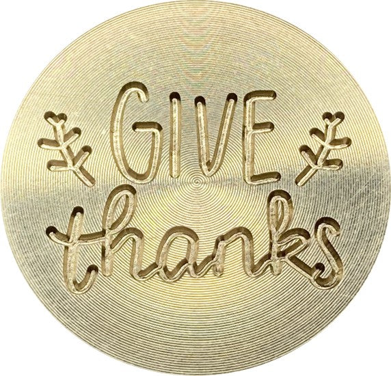 Give Thanks word Wax Seal Stamp head