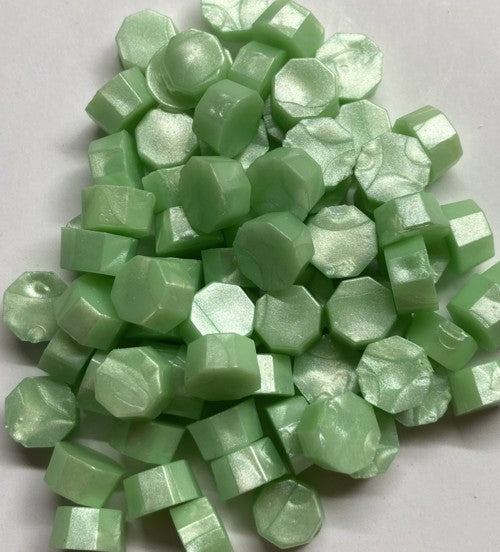 Mint Green Pearl Sealing Wax Beads for Envelopes & Invitations, approx. 250 beads (3 oz)