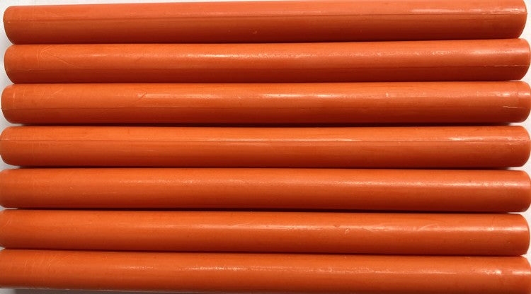 Orange Flexible Glue Gun Sealing Wax - 7 Sticks (5 inches long)