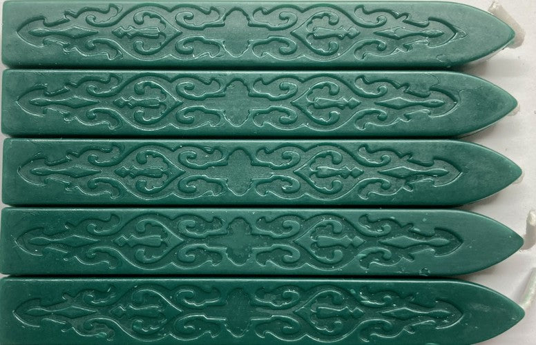 Pine Green Sealing Wax (with wick), 5 Sticks, for Beautiful Wax Seals!
