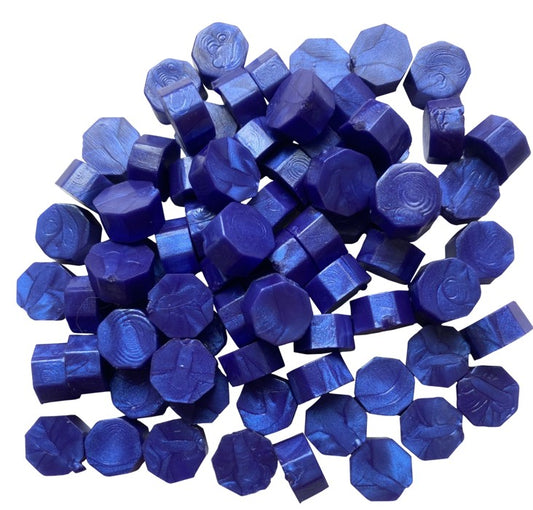 Royal Blue Pearl Sealing Wax Beads for Envelopes & Invitations, 3 ounces (approx. 250 beads)