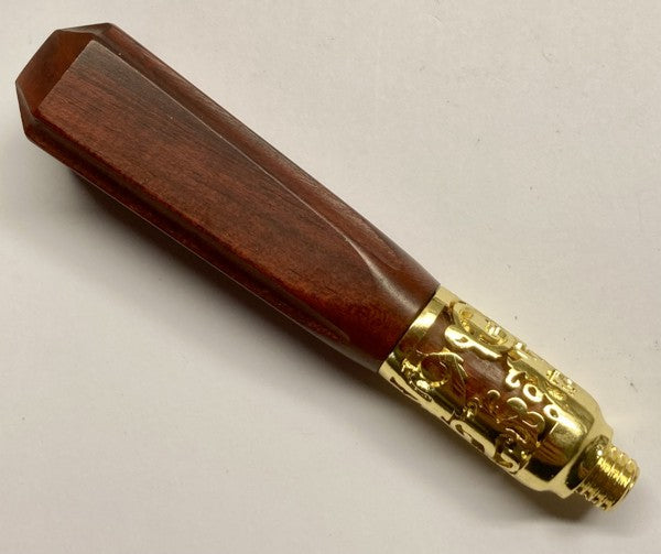 Sandlewood Wax Seal Stamp Handle - 3 1/2" tall, filigree metal at base!