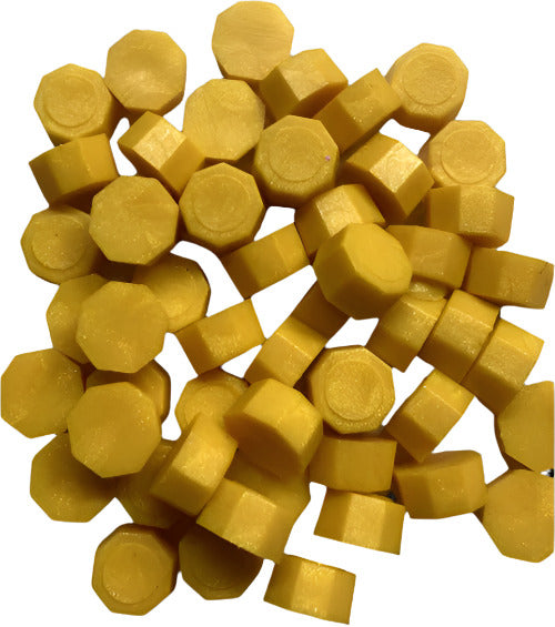 Sunflower Yellow/Gold (solid) Sealing Wax Beads for Envelopes & Invitations, approx. 250 beads (3 oz)