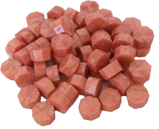 Lt Orange/Tangerine Pearl Sealing Wax Beads for Envelopes & Invitations, 3 ounces (approx. 250 beads)