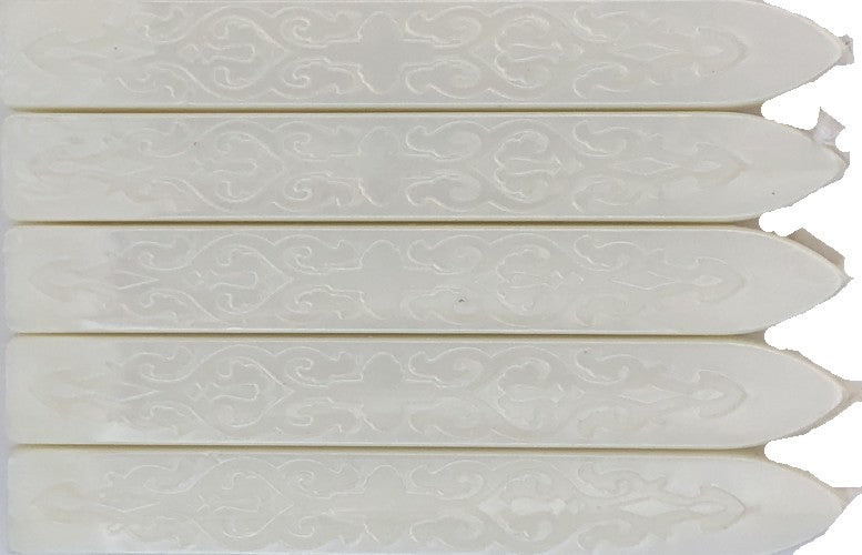 White Pearl Sealing Wax (with wick), 5 Sticks, for Beautiful Wax Seals!