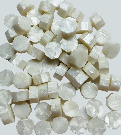 White Pearl Sealing Wax Beads for Envelopes & Invitations, approx. 250 beads (3 oz)