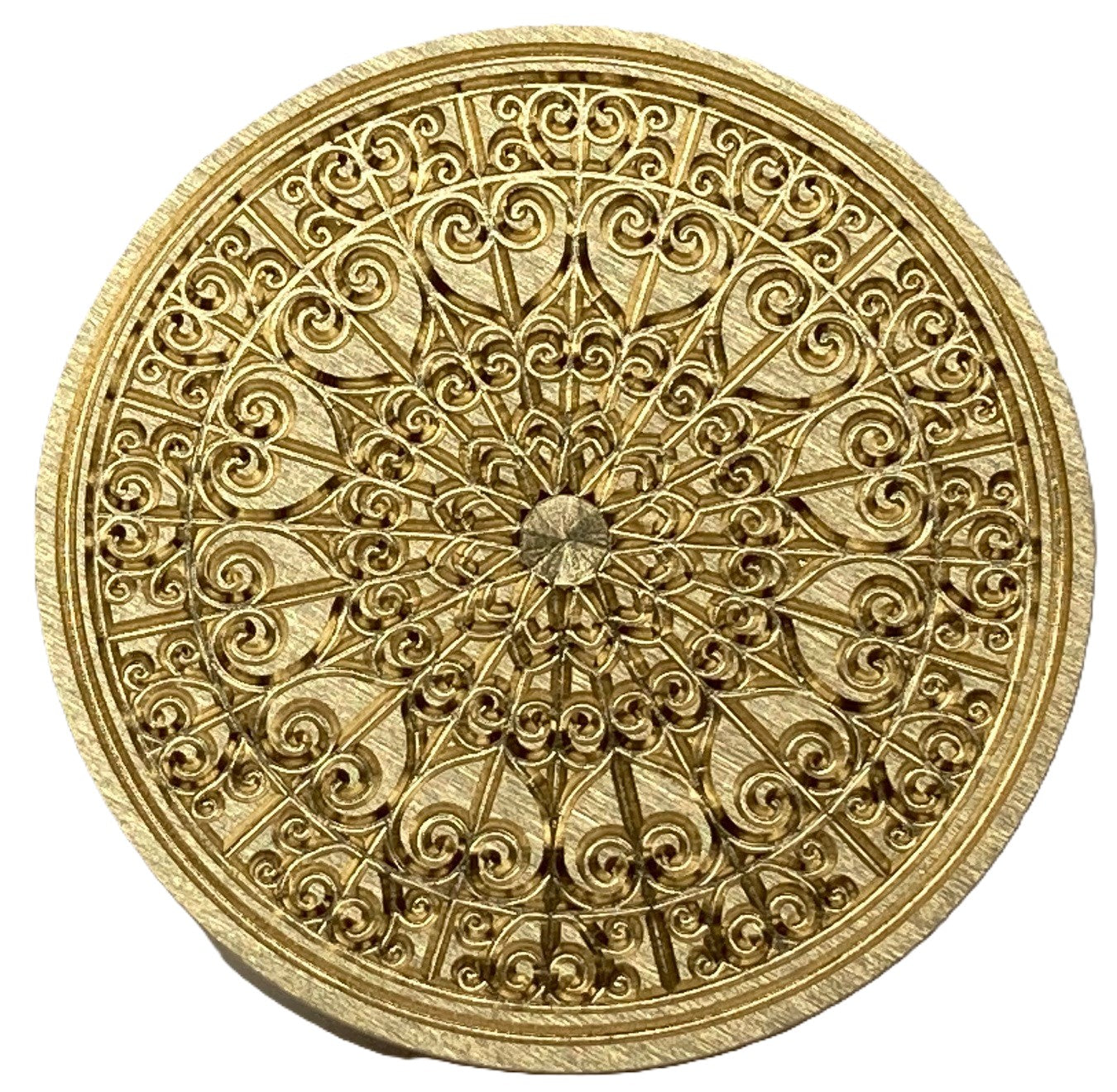 Scroll and Hearts Mandala Wax Seal Stamp head, gorgeous intricate design!