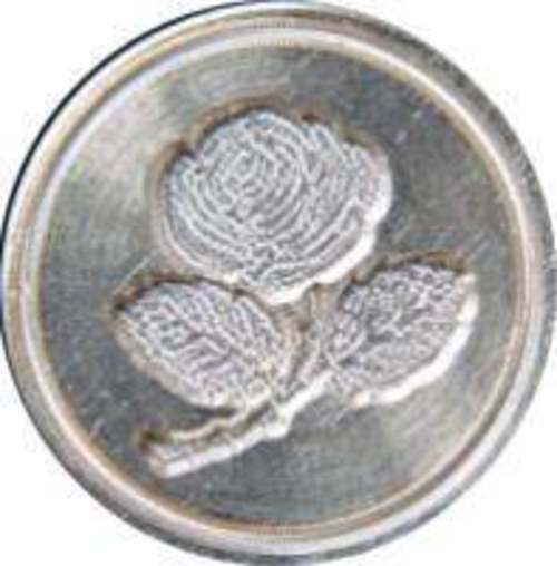Rose 3/4" brass Round seal die (to use with Murano Glass Handle)