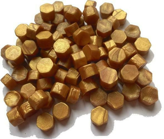 Harvest Gold Sealing Wax Beads for Envelopes & Invitations, approx 250 beads
