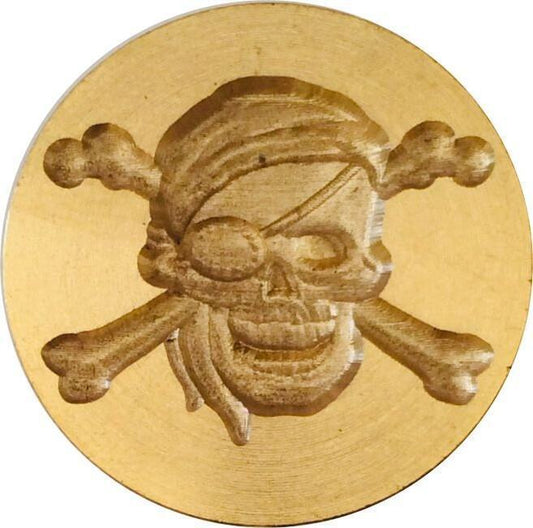 3D Jolly Roger Pirate Skull and Crossbones Wax Seal Stamp head