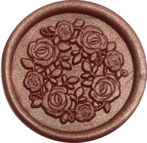 Wreath of Roses Wax Seal Stamp Head, 1.2" diameter - Unique and So Pretty!