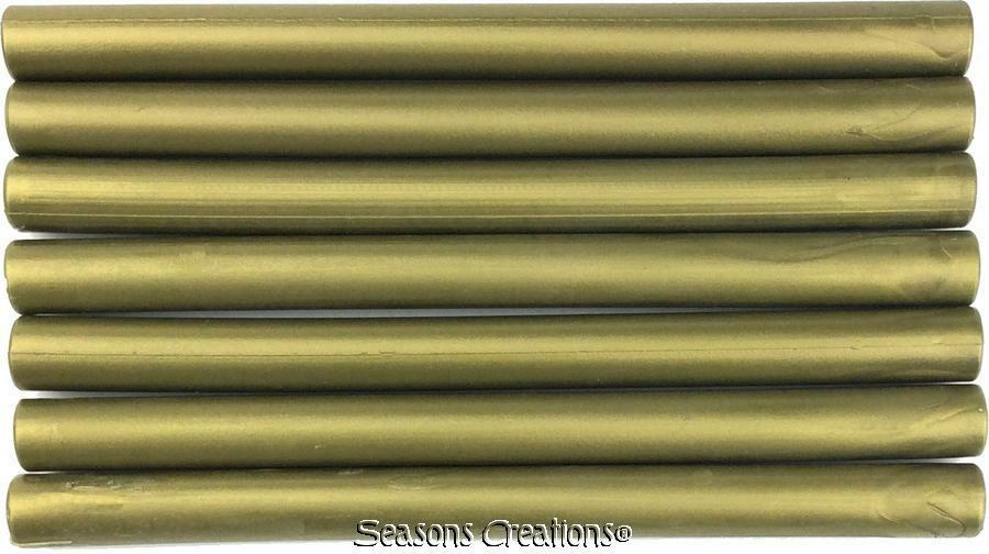 Antique Gold Flexible Glue Gun Sealing Wax - 7 Sticks (5" long, full-size)
