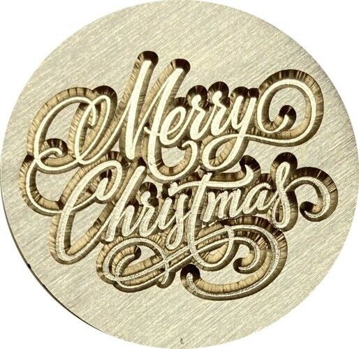 Merry Christmas Script Wax Seal Stamp Head, 1" diameter