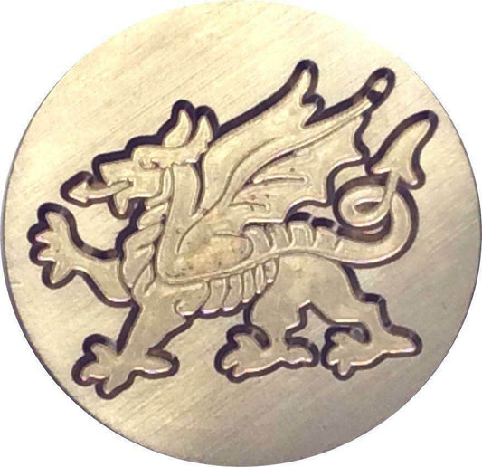Welsh Dragon heraldic symbol Wax Seal Stamp Head