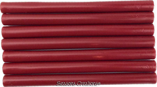 Crimson Red Flexible Glue Gun Sealing Wax - 7 Sticks (5 inches long, full-size)
