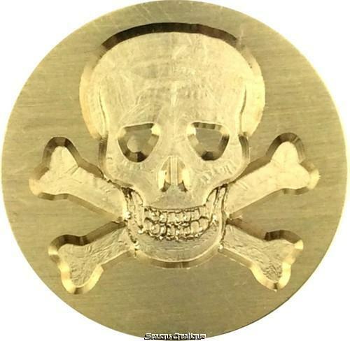 Skull and Crossbones Wax Seal Stamp Head, 1" diameter