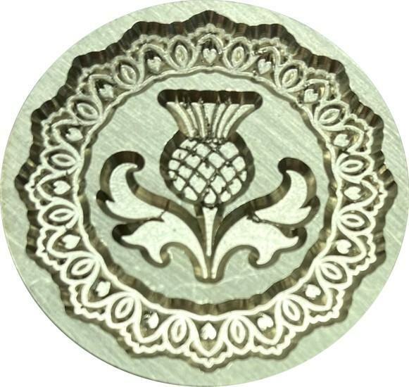 Scottish Thistle inside Intricate Border Wax Seal Stamp Head