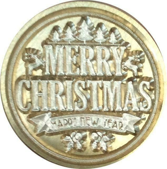 Merry Christmas / Happy New Year Wax Seal Stamp Head