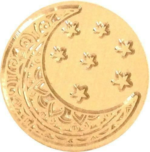 Mandala Moon with Stars Wax Seal Stamp Head