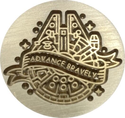 Advance Bravely Wax Seal Stamp Head, inspired by the miniseries