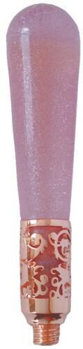 Shimmering Pink resin Wax Seal Stamp Handle - filigree rose gold metal at base!