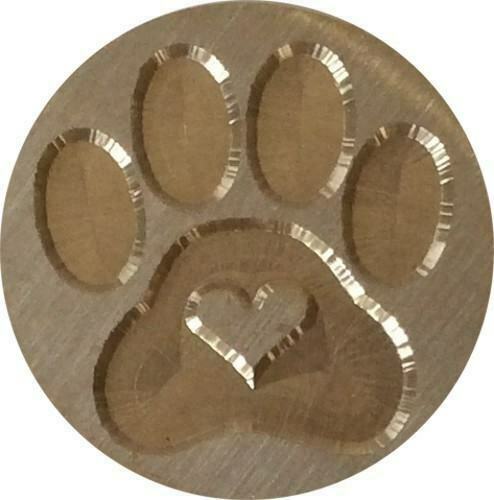 Heart inside Paw Print Wax Seal Stamp Head, for Animal Lovers!