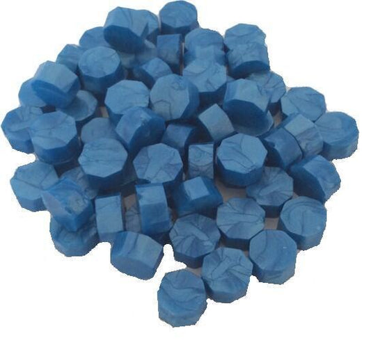 Medium Blue Pearl Sealing Wax Beads for Envelopes & Invitations, 3 oz (approx 250 beads)