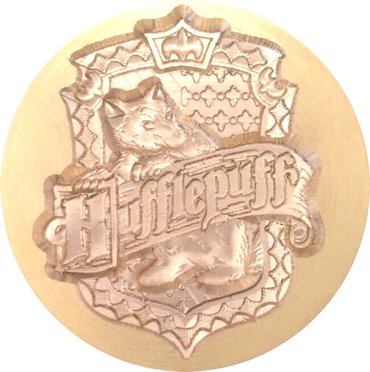 3D Hufflepuff Insignia 1.2" diameter Wax Seal Stamp Head, Harry Potter theme