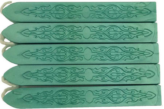 Jade Green Pearl Sealing Wax (with wick) - 5 Sticks, flexible and mailable!