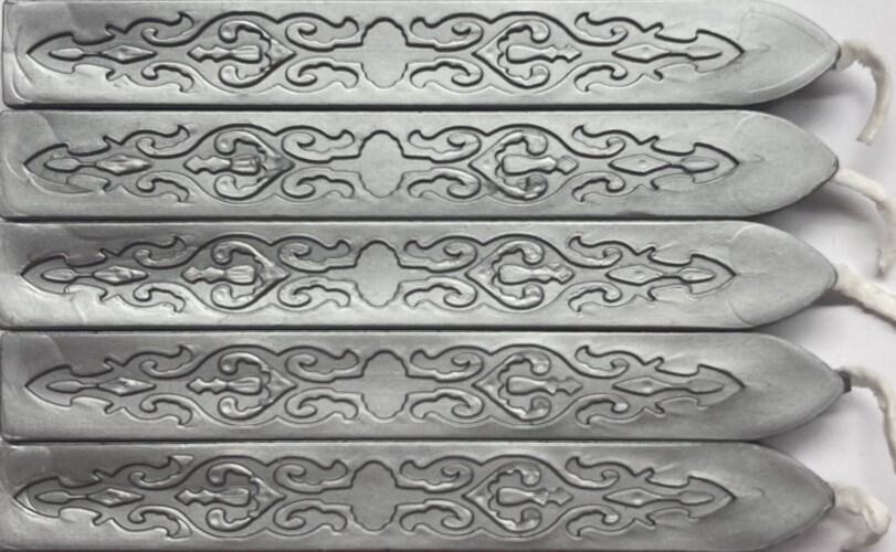 Silver Sealing Wax (with wick), 5 Sticks, Make Unique Wax Seals!