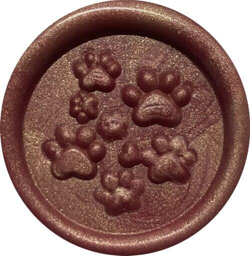 Multi Paw Prints 1" diameter Wax Seal Stamp head, for Dog and Cat Lovers!