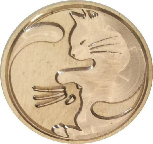Yin and Yang Kitty Cats Wax Seal Stamp Head - Adorable!