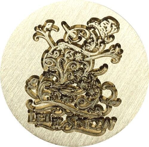 Let It Snow - Snowman 1.2" diameter Wax Seal Stamp head