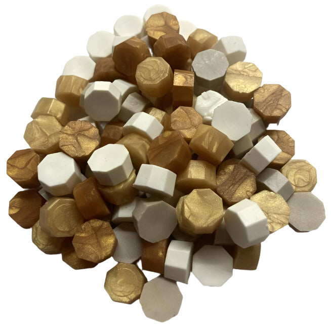 Golds, Ivory, Taupe Subtle Color Mix Sealing Wax Beads (apprx 250 beads)