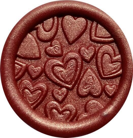 Hearts Galore Wax Seal Stamp head