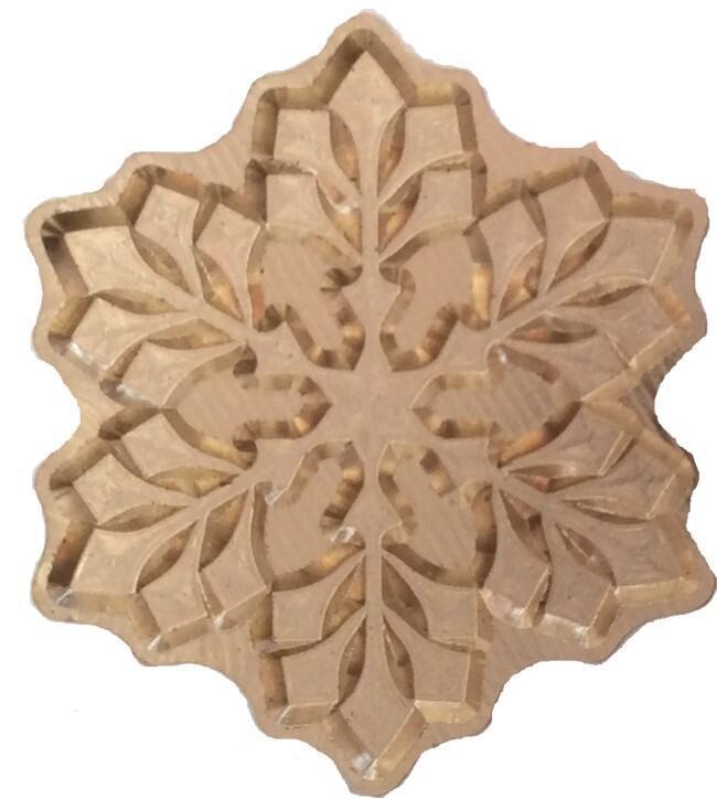 Snowflake - shape Wax Seal Stamp with Light Blue wood handle